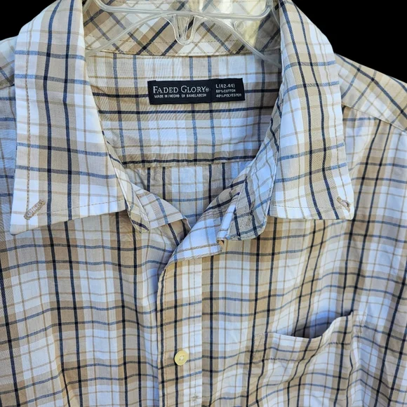 Faded Glory Button Down Shirt Men Size L - Picture 5 of 16
